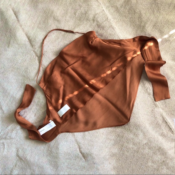 Capulet Satin Handkerchief Tie-Back Halter Cami - Picture 6 of 6